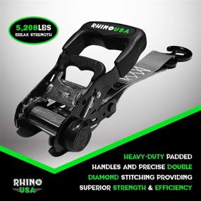 img 2 attached to RHINO USA Ratchet Straps Tie Down Kit Exterior Accessories
