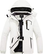 skieer women's waterproof ski jacket - winter rain jacket with warm fleece and snow coat logo
