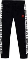 black bianco sweatpants trousers presented boys' clothing in pants logo