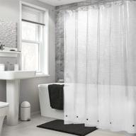 🚿 waterproof clear shower curtain liner - leak-proof peva shower liner with 6 magnets & 3 suction cups for bathroom - 72x72 inches logo