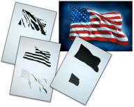 revamp your artwork with umr-design as-077 usa flag airbrush stencil template: a step-by-step guide | size m logo