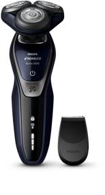 img 4 attached to 🪒 Turbo+ Mode Philips Norelco Shaver 5550: Rechargeable Wet/Dry Electric Shaver with Precision Trimmer Attachment