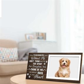 img 2 attached to Wooden Sign Dog Memorial Picture Frame: Heartwarming Pet Loss Present and Sympathy Decoration for Home and Wall, Perfect Cat and Dog Table Decor with Love, Centerpieces for Tables - 4 x 6 Inch Photo
