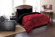 super reversible alternative comforter burgundy logo