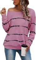 👚 senfure women's one shoulder long sleeve funny print fall thin pullover top shirt logo