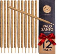 🍃 palo santo incense sticks smudge kit (12 pack) - bad energy cleansing kit - handmade in peru, long burning логотип