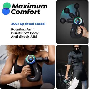 img 2 attached to REATHLETE DEEP4S Updated Pro-Grade Handheld Deep Tissue Massage Gun: 5 Heads, Carrying Case, 4 Settings - Muscle Recovery & Pain Relief