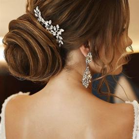 img 1 attached to 💍 Stunning Silver Crystal Bridal Hair Comb: Perfect for Weddings & Women