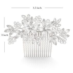 img 3 attached to 💍 Stunning Silver Crystal Bridal Hair Comb: Perfect for Weddings & Women