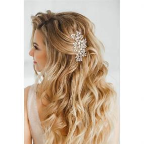 img 2 attached to 💍 Stunning Silver Crystal Bridal Hair Comb: Perfect for Weddings & Women