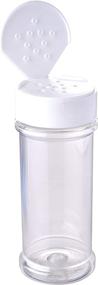 img 1 attached to 🌶️ 12-Pack of 6 Oz. Food-Grade Spice Jars - Empty Clear Plastic Bottles with White Sprinkle Top Lids for Storing, Dispensing Salt, Sweeteners, and Spices - Ideal for Kitchen and Home Spice Organization