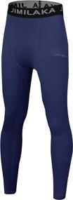 img 3 attached to Jimilaka Compression Running Basketball Leggings