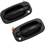 high-quality exterior door handle pair for 1999-2007 chevy silverado suburban tahoe avalanche gmc sierra yukon cadillac escalade - includes key hole - replaces# 15034985, 15034986 logo