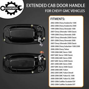 img 2 attached to High-Quality Exterior Door Handle Pair for 1999-2007 Chevy Silverado Suburban Tahoe Avalanche GMC Sierra Yukon Cadillac Escalade - Includes Key Hole - Replaces# 15034985, 15034986