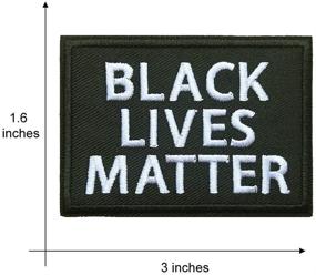 img 1 attached to Black Lives Matter African Badge Patch - 👊 Embroidered Black Fist Strength - Iron On/Sew On - BLM