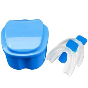 img 3 attached to 🦷 Премиум набор из 2-х мундштуков без содержания BPA для предотвращения скрежета зубов, бруксизма и облегчения TMJ - один размер подходит всем, прозрачный цвет (В)