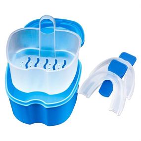 img 4 attached to 🦷 Премиум набор из 2-х мундштуков без содержания BPA для предотвращения скрежета зубов, бруксизма и облегчения TMJ - один размер подходит всем, прозрачный цвет (В)