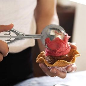 img 1 attached to 🍪 Linwnil Cookie Scoop Set - 1T, 2T, 3T Tablespoon Sizes - Ice Cream Scoop, Stainless Steel Dough & Cupcake Scoop