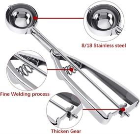 img 3 attached to 🍪 Linwnil Cookie Scoop Set - 1T, 2T, 3T Tablespoon Sizes - Ice Cream Scoop, Stainless Steel Dough & Cupcake Scoop