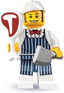 🔪 lego minifigures series 6 butcher: collectible toy figurine for imaginative play logo