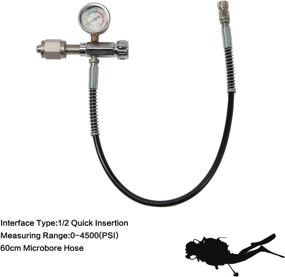 img 2 attached to 💨 TBVECHI Adaptor 4500PSI Paintball SCBA Fill Station Charging Adapter: Premium Microbore Hose & Diving Cylinder Inflation Valve (CGA320)