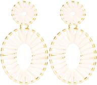 raffia tassel hoop drop earrings by baublestar - handcrafted fashion jewelry for women and girls logo