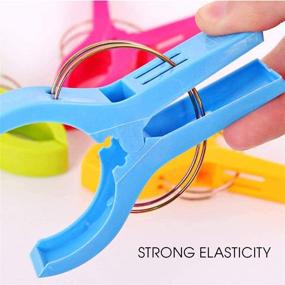 img 2 attached to 🏖️ UPMCT Beach Towel Clips - Fashion Bright Colors, 8 Pack Clothes Pins for Outdoor & Indoor Use - Ideal Clamps for Beach Chairs