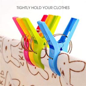 img 3 attached to 🏖️ UPMCT Beach Towel Clips - Fashion Bright Colors, 8 Pack Clothes Pins for Outdoor & Indoor Use - Ideal Clamps for Beach Chairs