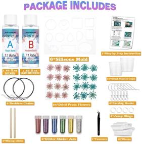 img 3 attached to 📿 Resin Jewelry Making Starter Kit for Beginners - JUSTASHOW, includes Silicone Casting Molds, 61 Epoxy Tools, and Metal Accessories for DIY Keychain Jewelry Craft Making