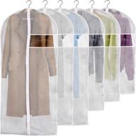 👔 clear garment bags for hanging clothes - kuvr's shirt & suit cover bags for closet storage [6 pack] логотип