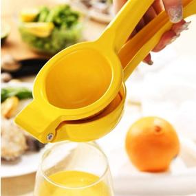 img 2 attached to 🍋 Professional Manual Hand Juicer: Metal Citrus Lemon Squeezer, Fruit Juicer Lime Press – Perfect Kitchen Tool (Yellow)