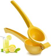 🍋 professional manual hand juicer: metal citrus lemon squeezer, fruit juicer lime press – perfect kitchen tool (yellow) logo