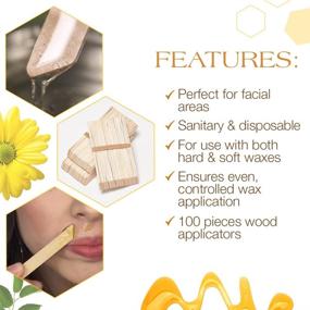 img 1 attached to 💡 GiGi Accu Edge Small Wax Applicators 100-Piece Set: Hair Waxing/Hair Removal Tools for Precise Results