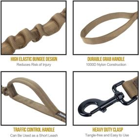 img 2 attached to 🐕 OneTigris Tactical Dog Training Leash with Bungee and Dual Control Handles - Quick Release Nylon Lead Rope