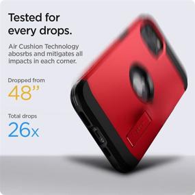 img 1 attached to Spigen Tough Armor Designed For IPhone 13 Case (2021) - Red