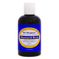 dr. singha's mustard rub: effective therapeutic body massage oil with essential oils for sore muscles & stiff muscle relief (6 ounce) logo