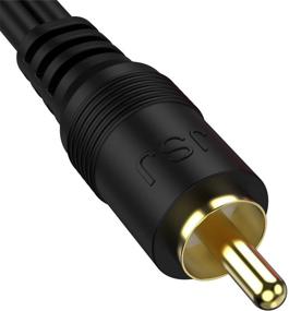 img 2 attached to 🔌 RCA 1 Male to 2 Female Audio Speaker Y Adapter Splitter Cable - Dual Shielding, OFC Conductor, Gold Plated Metal Shell, Flexible PVC Jacket - 2 Pack / 0.6FT