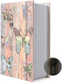 img 4 attached to 🦋 9.5x6.2x2.2 Diversion Book Safe Storage Box with Security Combination Lock, Butterfly Design - Hidden Secret Dictionary Safe with Combination Lock