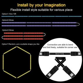 img 3 attached to 🌈 WILLED RGB Набор светодиодного подсветочного освещения для кухонного шкафа - 6 шт. полосных светодиодных лент с управлением через приложение, улучшенным контроллером, функцией таймера и синхронизацией с музыкой - адаптер UL - 10 футовая светодиодная подсветка для рабочей поверхности кухни, задней панели телевизора