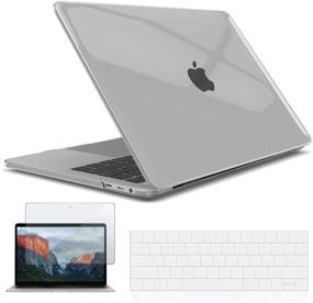 img 4 attached to 🔍 IBENZER 2020 MacBook Pro 13 Inch Case - Hard Shell Cover & Keyboard Protection & Screen Film - Crystal Clear - T13CYCL+2A