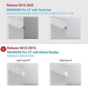 img 2 attached to 🔍 IBENZER 2020 MacBook Pro 13 Inch Case - Hard Shell Cover & Keyboard Protection & Screen Film - Crystal Clear - T13CYCL+2A