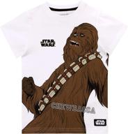 👕 top-rated star wars chewbacca t-shirt for boys: a must-have for young star wars fans! logo