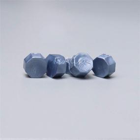 img 1 attached to 💌 Enhance Special Occasions with FsAlisa Wax Seal Beads - 200pcs Octagon Wax Sealing Beads in Captivating Gray Blue - Ideal for Wedding Invitations, Christmas Cards, Envelopes, Wine Packages