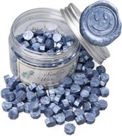 💌 enhance special occasions with fsalisa wax seal beads - 200pcs octagon wax sealing beads in captivating gray blue - ideal for wedding invitations, christmas cards, envelopes, wine packages logo