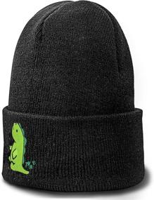 img 3 attached to Moriah-Elizabeth Embroidered Beanie Hat for Men and Women - Winter Warm Stretch Knit Skull Cap in Black