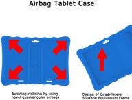 📱 синий силиконовый чехол для планшета lamzien, sannuo, zonko, teclast и других - многорежимная регулировка угла, антиударный, подставка - совместим с 10-дюймовым планшетом на базе android логотип
