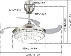 img 2 attached to Ceiling Fan Light Kit Retractable