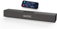 🔊 quzoc sound bar - wired and wireless home theater speaker with remote control, led soundbar for tv and more - hdmi-arc, optical, usb connection - smart system for gaming logo