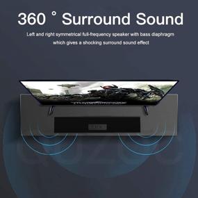 img 3 attached to 🔊 QUZOC Sound Bar - Wired and Wireless Home Theater Speaker with Remote Control, LED Soundbar for TV and More - HDMI-ARC, Optical, USB Connection - Smart System for Gaming