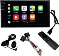 🚗 enhanced 6.2 inch double din car stereo with wireless apple carplay & android auto support - bluetooth, phone mirroring, am/fm radio tuner, rear camera/usb video & audio/av input included logo